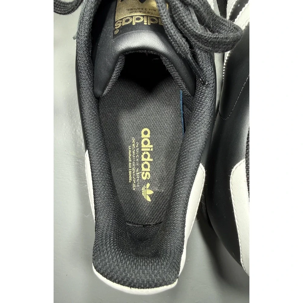 Adidas Superstar Shoes Mens Size 20 Black White Leather Shell Toe B27140 Classic - Picture 8 of 11